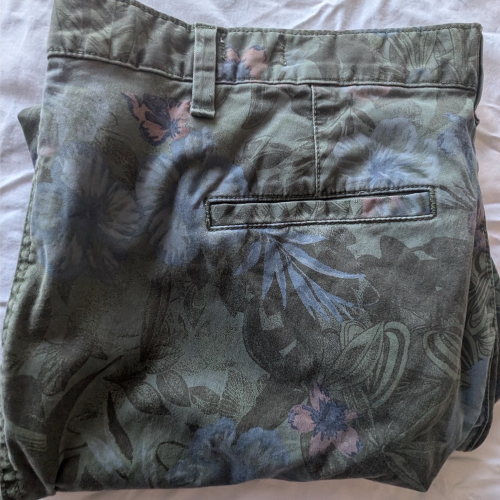 Hawaiian Print Womens Chinos GAP sz 16 - Picture 2 of 12